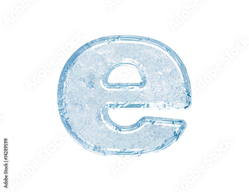 Ice font.Lower case.With clipping path.