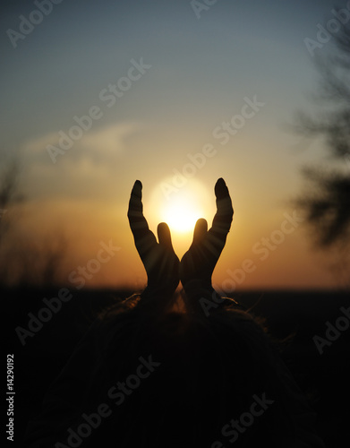 Sunset in hands