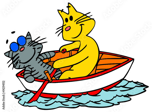 Cats on a boat