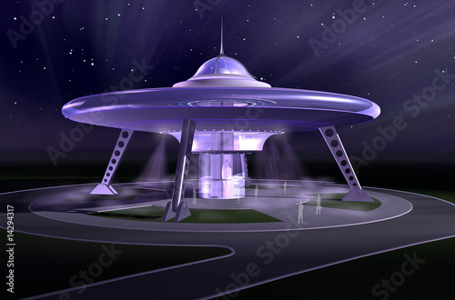 3D rendering of a ufo or spaceship