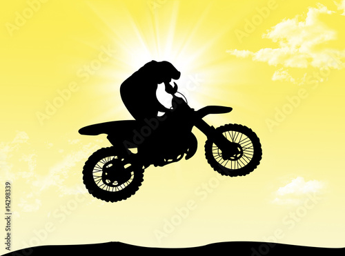Motociclista nel sole © Guilu