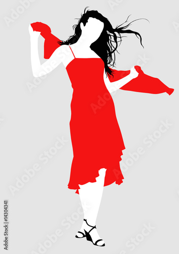 Girl in red