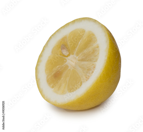 isolated lemon half