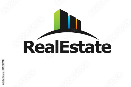 Office building skyline logo design