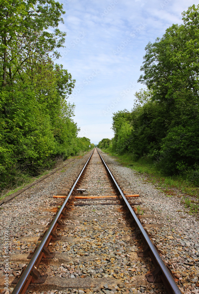 Converging Railway Tracks