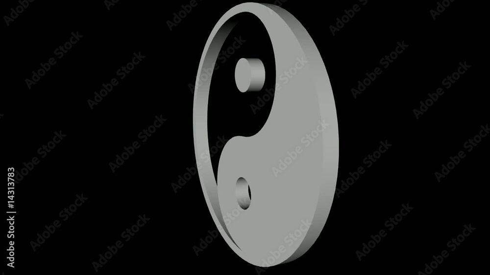Yin und Yang - Green Screen - freigestellt Yin und Yang - Green Screen - freigestellt