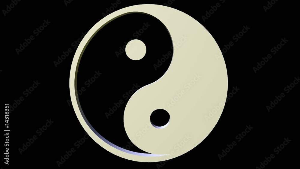 Yin und Yang - Green Screen - freigestellt Yin und Yang - Green Screen - freigestellt