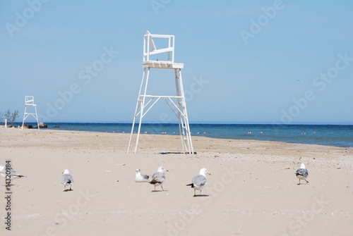 Lifeguard chair on the beach