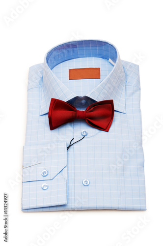 Shirt and tie isolated on the white background photo