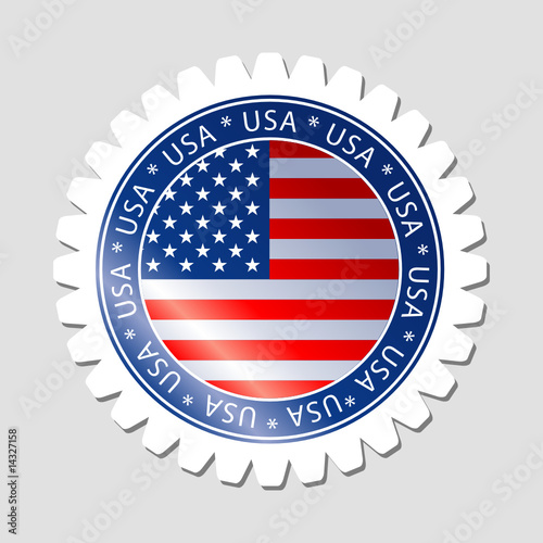 USA Flag - Patriotic Label