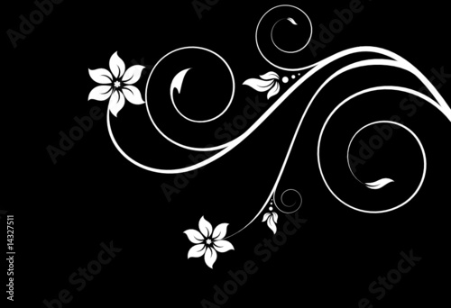 black floral background