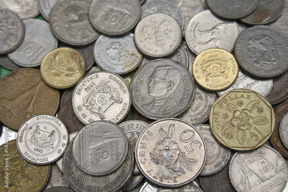 Collection of Old Currency Coins of the World Collection of Old Currency Coins of the World