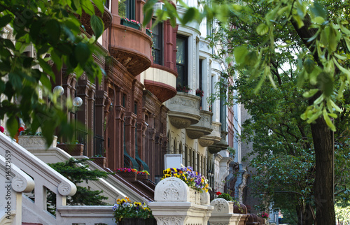 Photography Row of New York City Brownstones