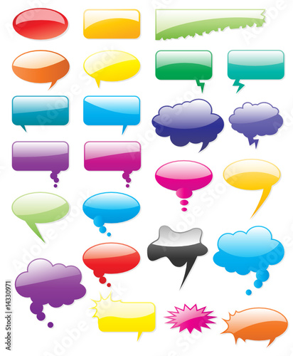 Comic speech elements sketch set. Bubble, balloon communication vector design.