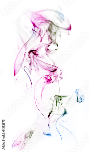 colorful smoke with white back ground