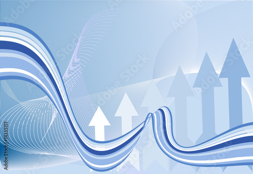 Blue business background with stripes