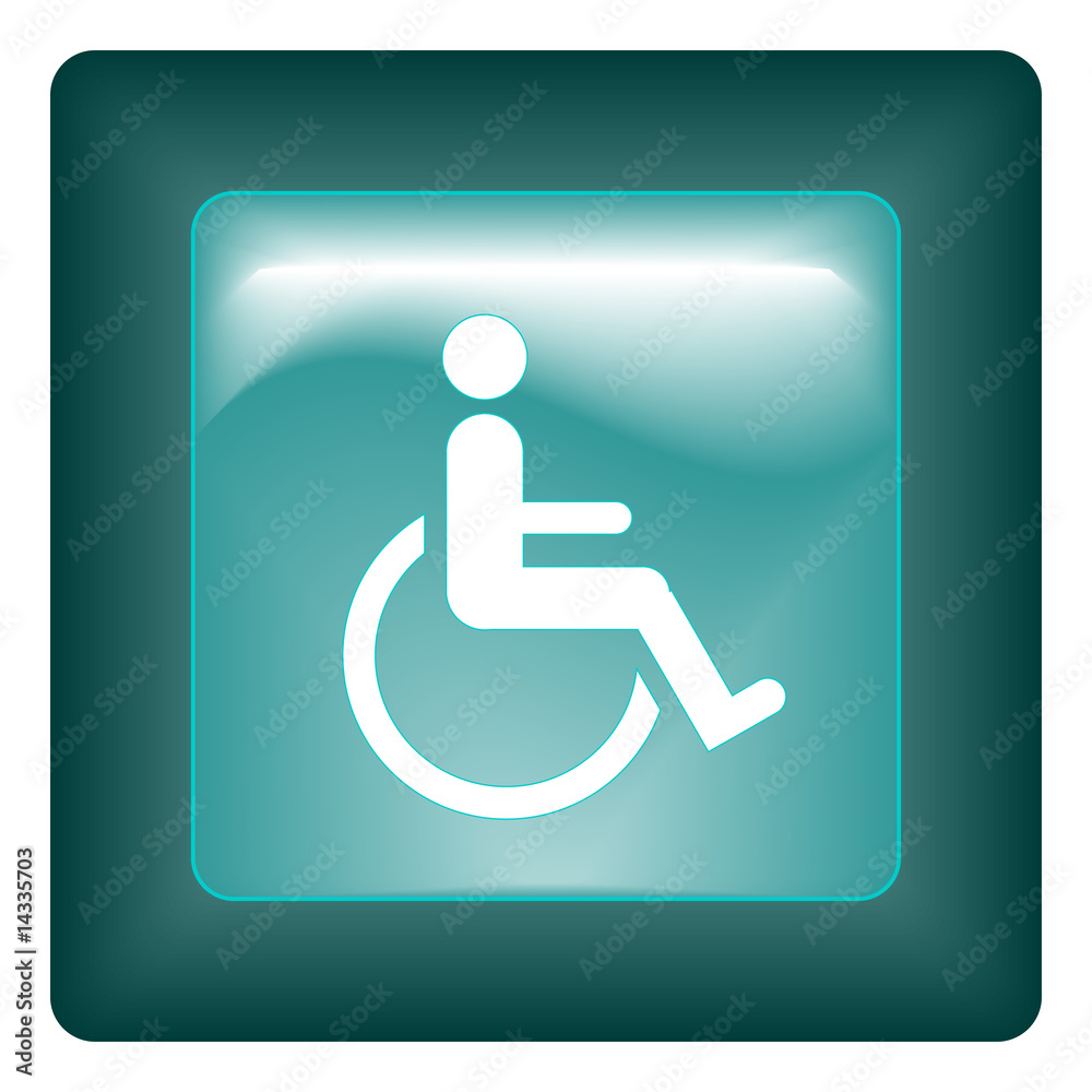 Handicap glossy button Handicap glossy button
