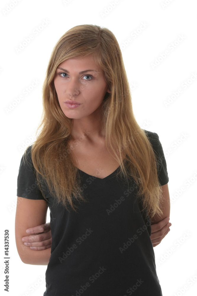 Blond young woman (student) portrait Blond young woman (student) portrait