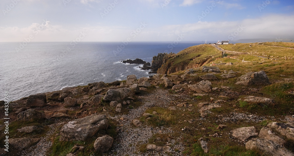 Beautiful mountain landscape in Land's End, UK Beautiful mountain landscape in Land's End, UK