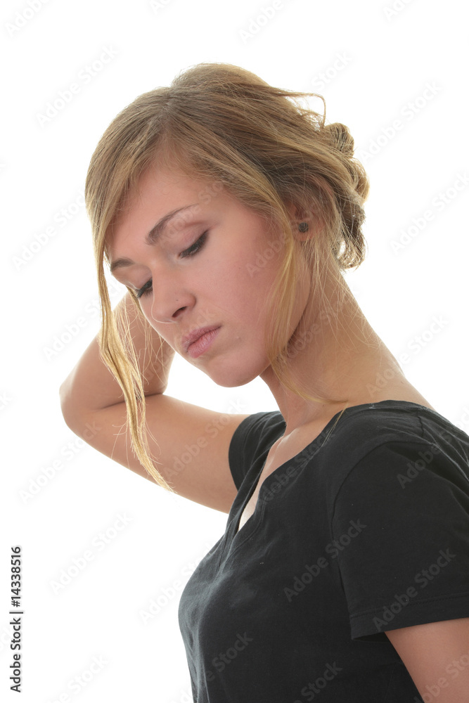 Blond young woman (student) portrait Blond young woman (student) portrait