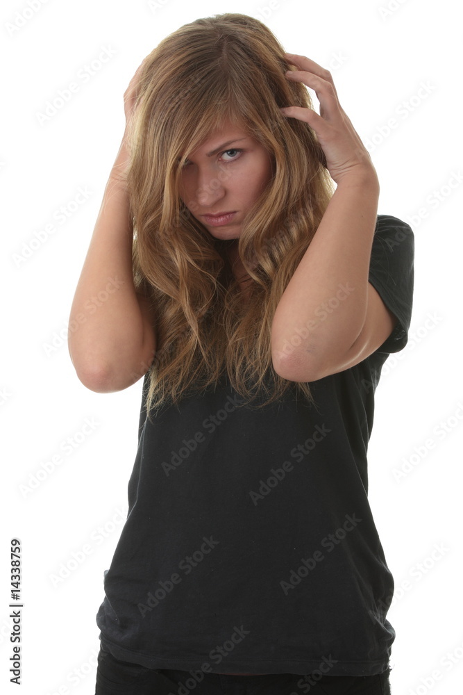 Blond young woman (student) portrait Blond young woman (student) portrait
