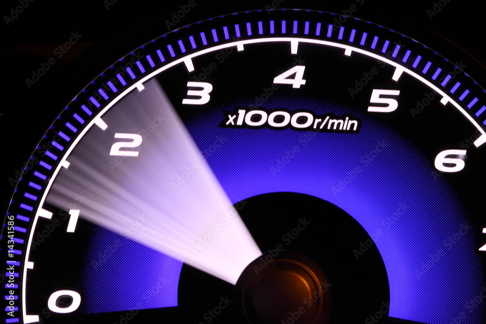 Naklejka premium illuminated speedometer