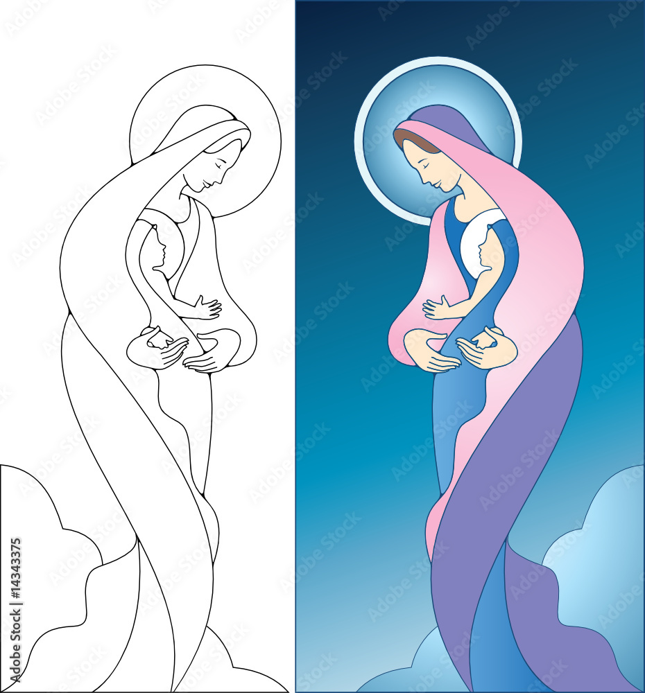 Vettoriale Stock Madonna and Child | Adobe Stock