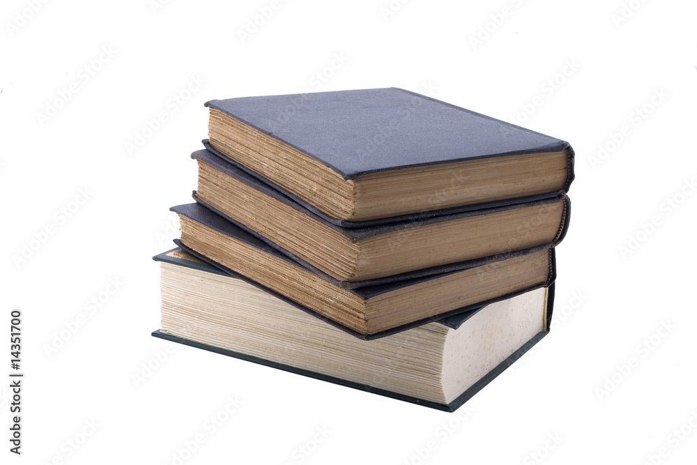 Small stack of books isolated on white background Small stack of books isolated on white background