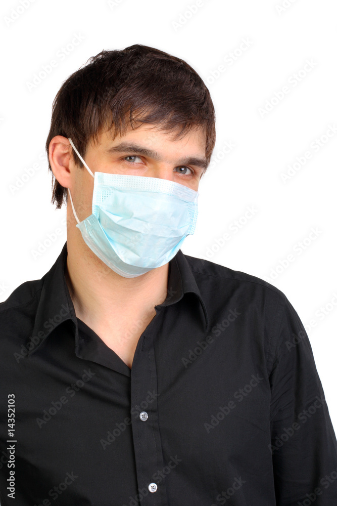man in the flu mask