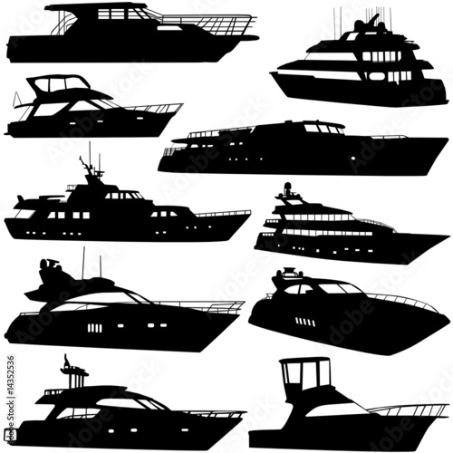 sea tranportation vector (motor-yatch)