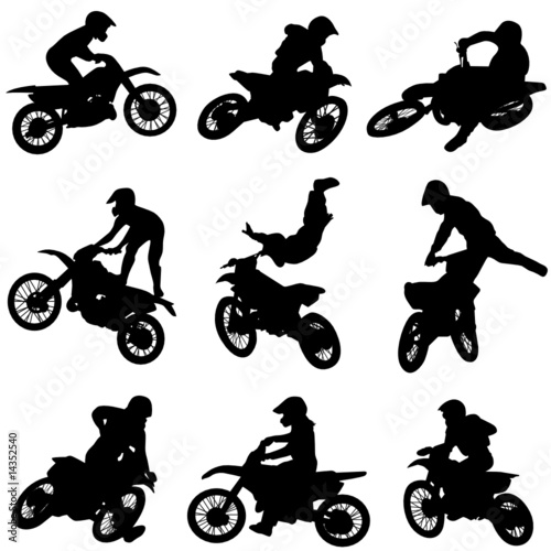 motorcycle vector (motorcross acrobatic style)