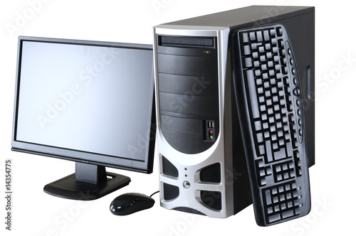 Desktop Computer. Clipping path. photo