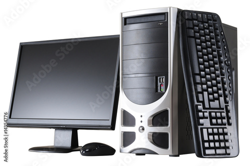 Desktop Computer. Clipping path. photo