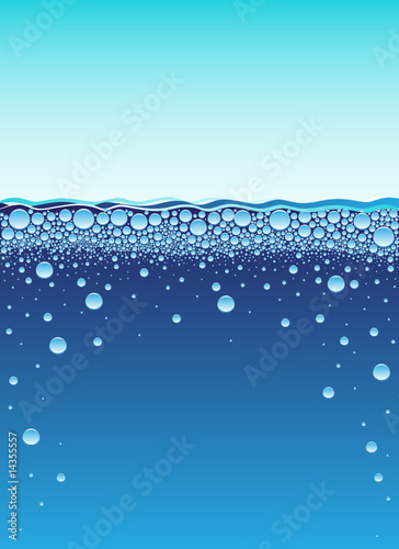 Water surface with bubbles