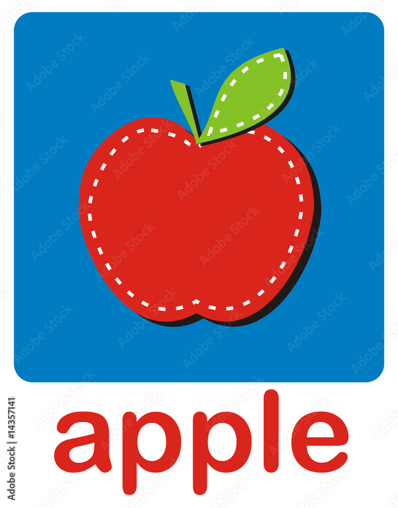 Fototapeta premium Red apple with cutting lines