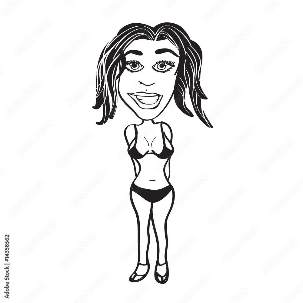 Sexy Bikini Babe Cartoon Sexy Bikini Babe Cartoon