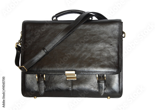 Black Briefcase Isolated On White