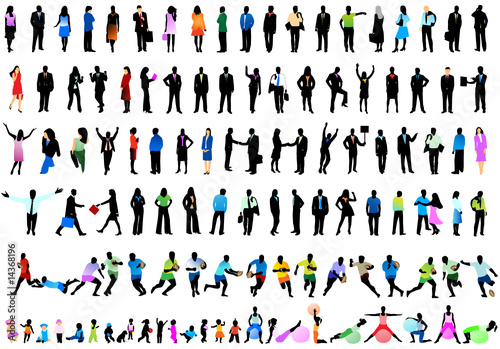 Illustration of people silhouettes