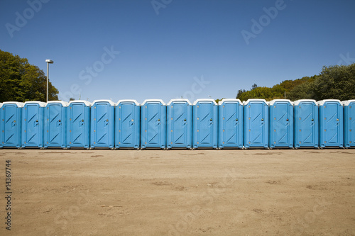 Public toilets in a row photo