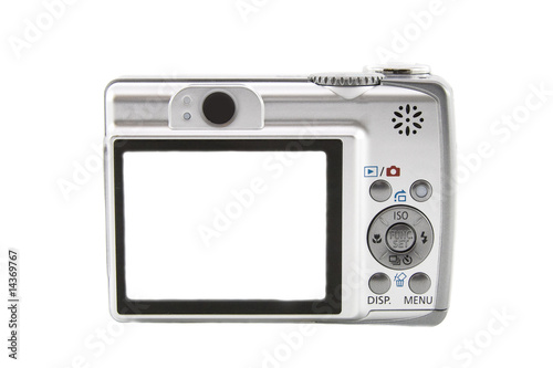 The digital camera isolated over white background