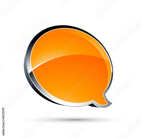 Bulle de conversation orange