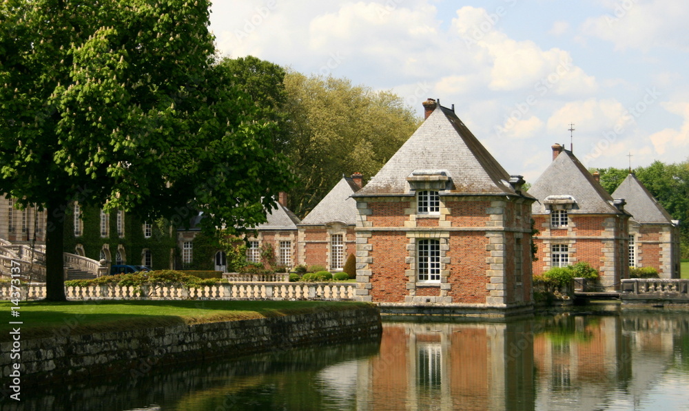 Obraz premium chateau et son reflet