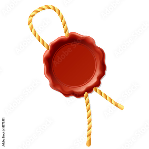 Vector wax seal with rope