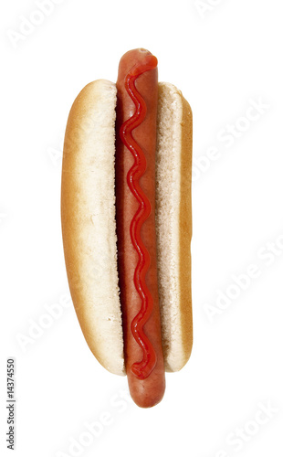 hot dog with ketchup