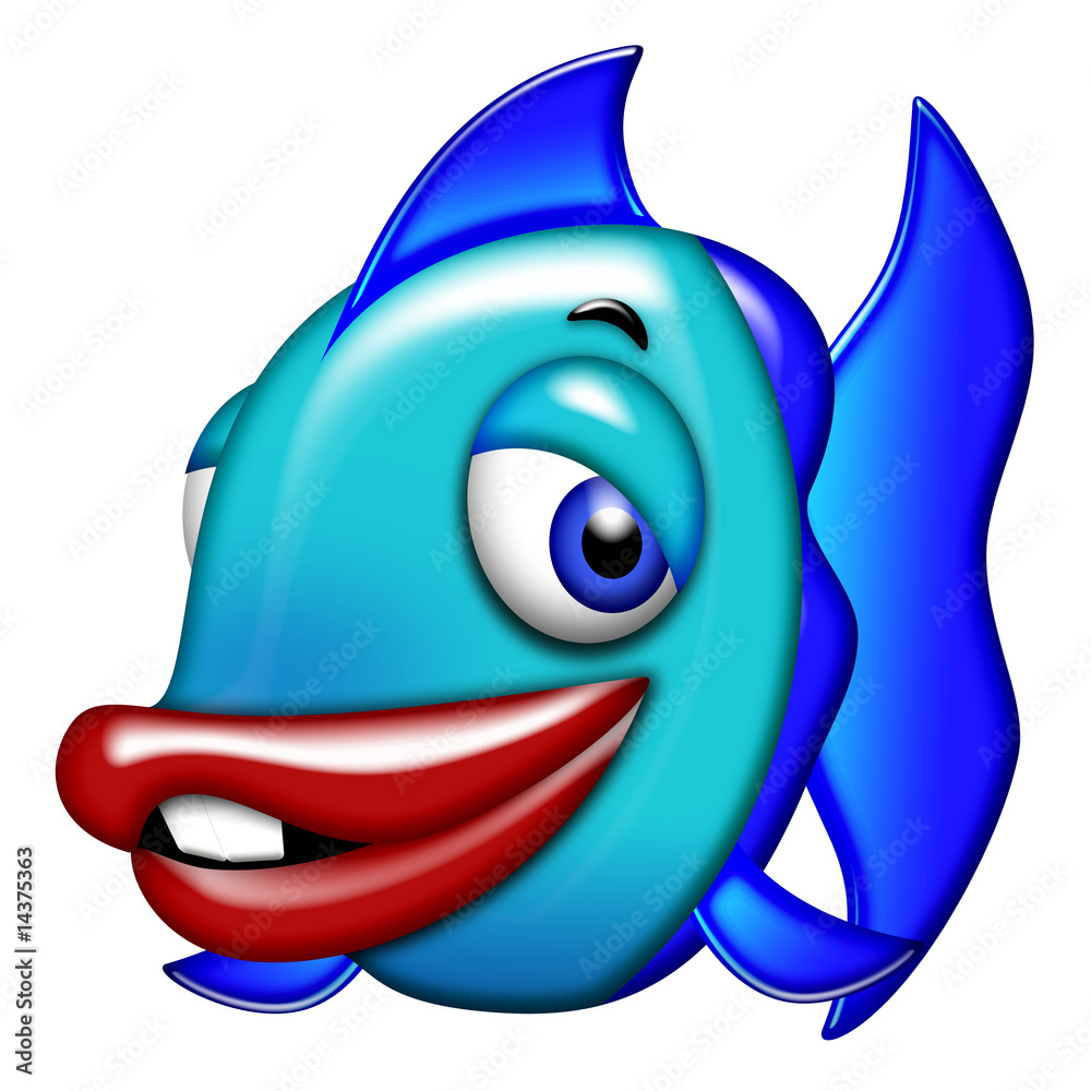 Pesce-Fish-Poisson-Cartoon Stock Illustration | Adobe Stock