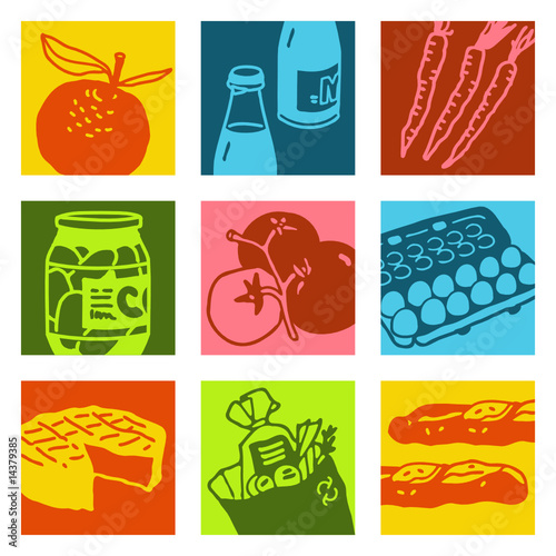 pop-art objects 2 - courses & marché