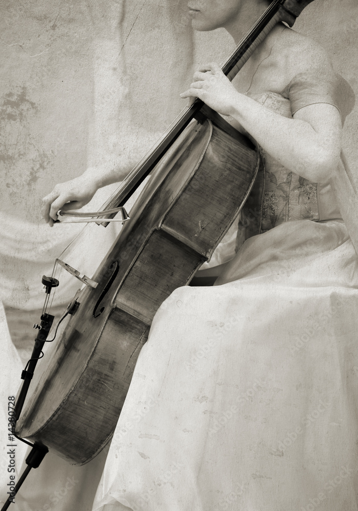 Fototapeta premium vintage cello