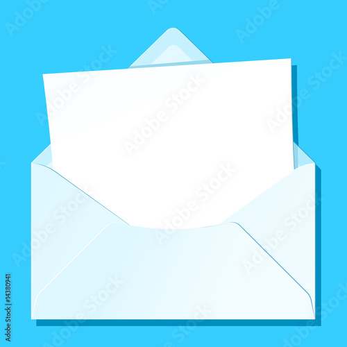 Blank letter in envelope