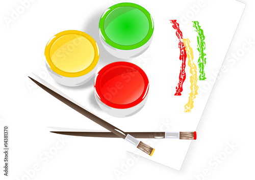 pinsel farben illustration