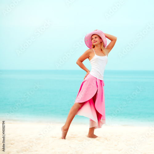 fashion woman on the beach